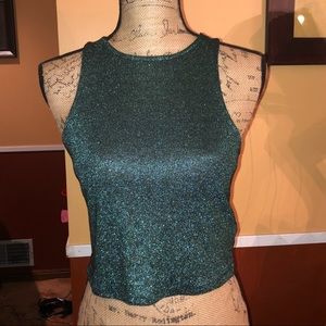 HM Green Metallic Sparkle Tank